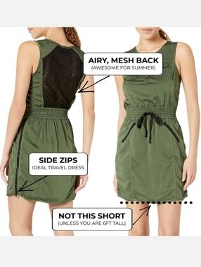 Army Green Utility Cargo Dress Size L - Blanc Noir Cargo Dress